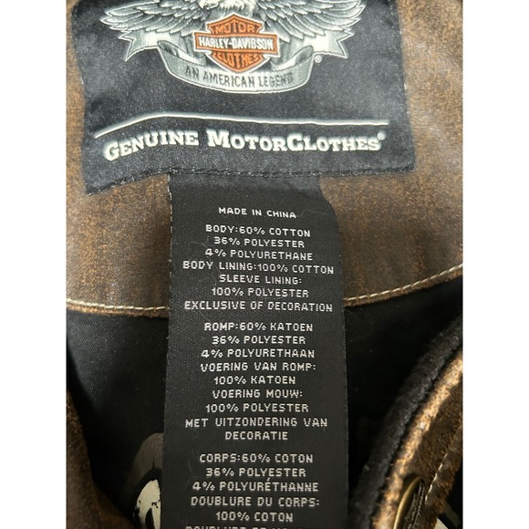 Harley Davidson Men's MEDIUM Distressed Genuine Motor Clothes Vault Jacket